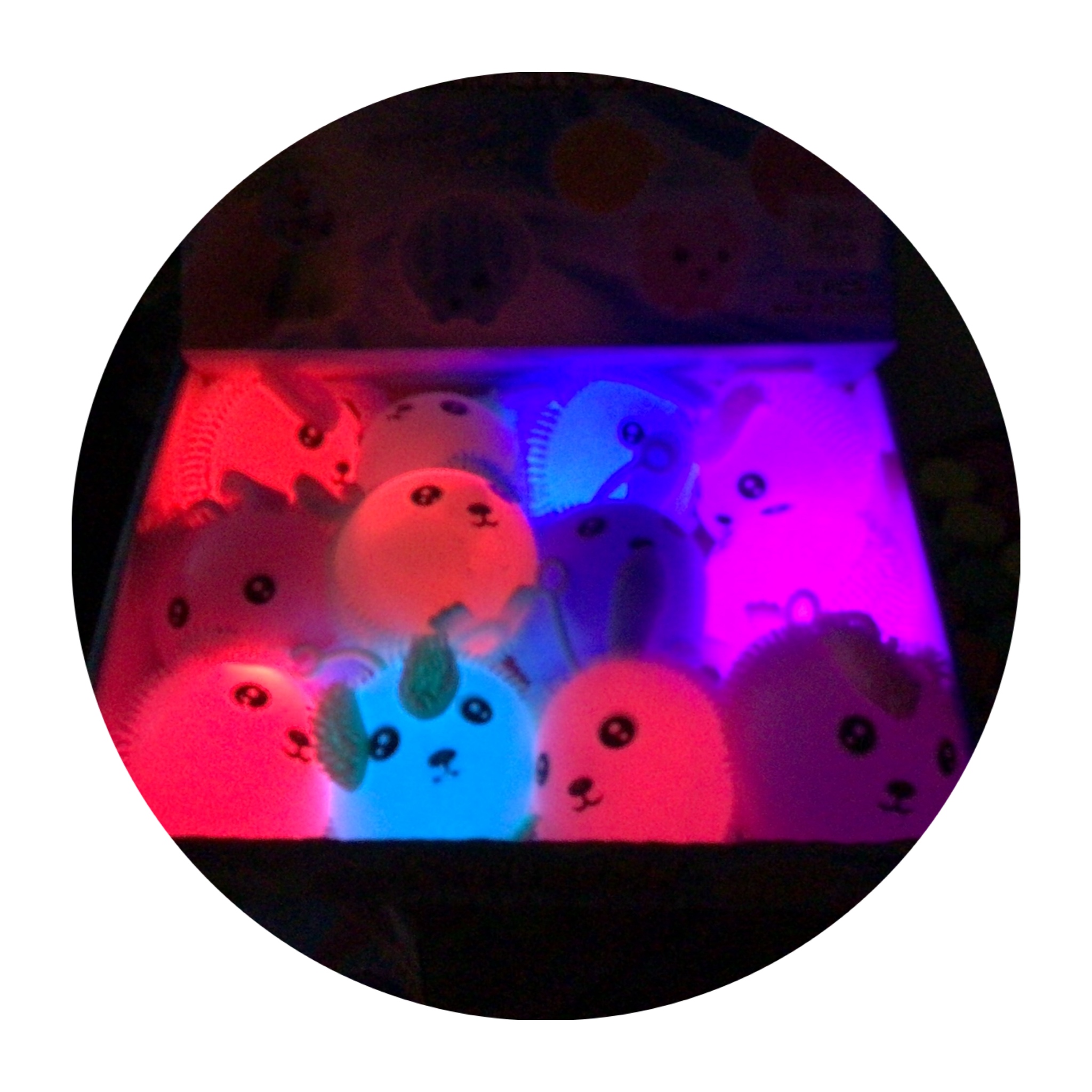 12 Pelota Conejo Con Luz Squeeze Juguete Piñata Fiesta