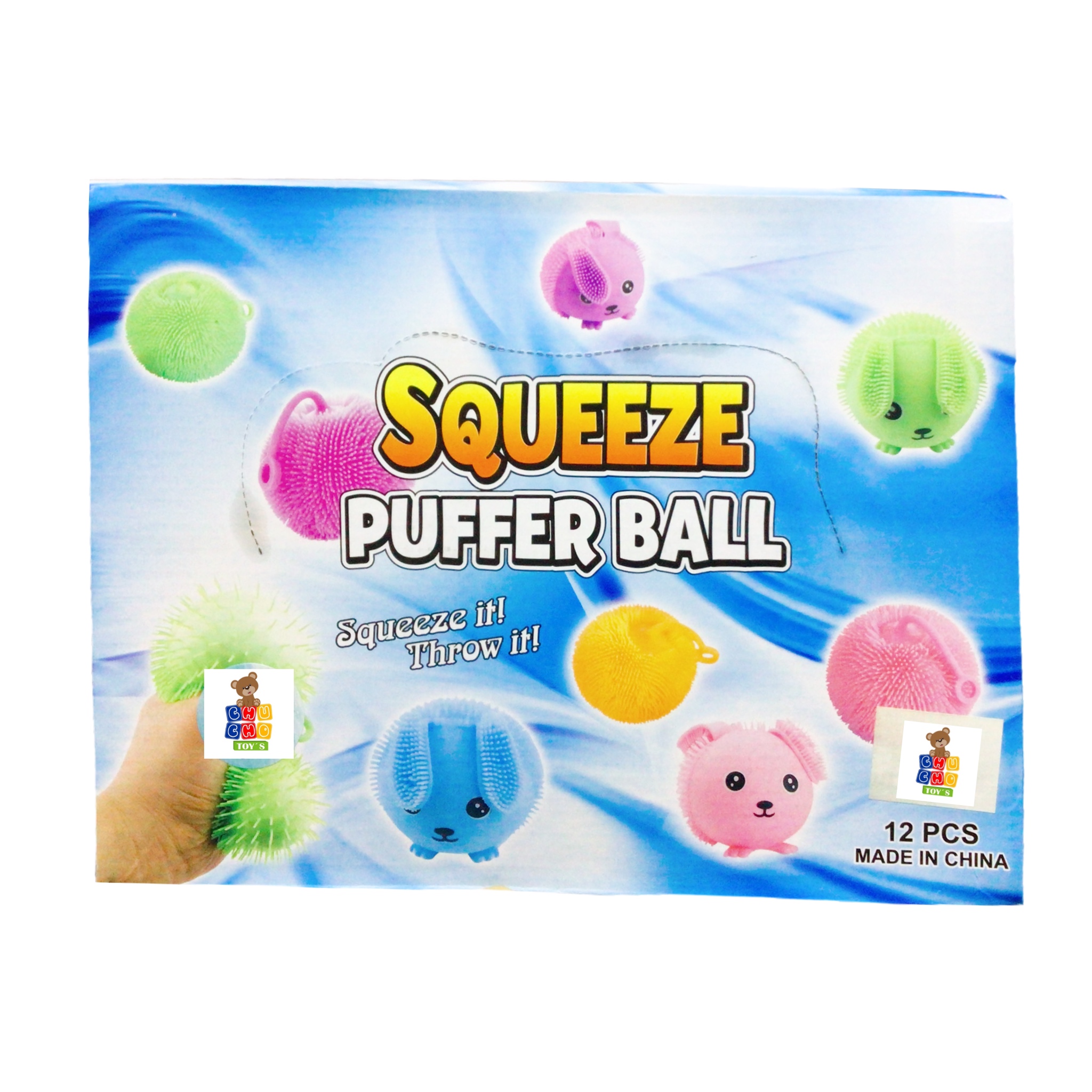 12 Pelota Conejo Con Luz Squeeze Juguete Piñata Fiesta