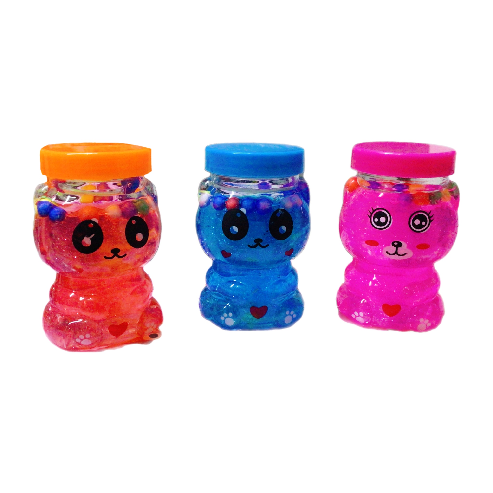 Slime Gatitos Moco Gorila Brillos Caja Con 24pz