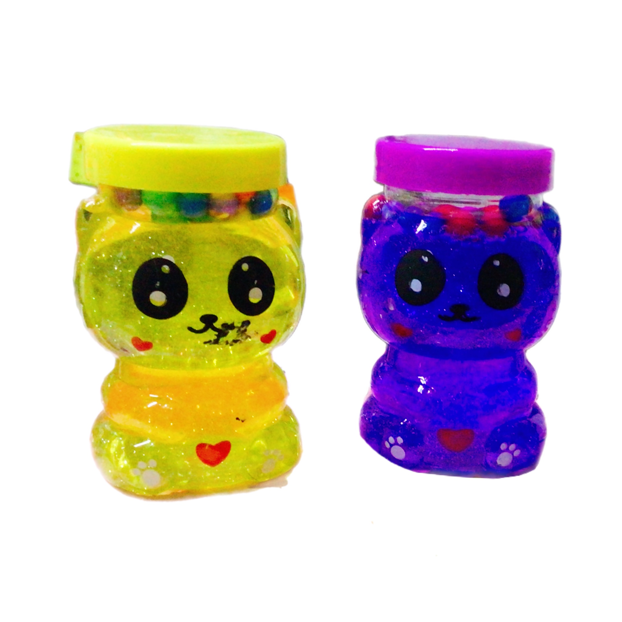 Slime Gatitos Moco Gorila Brillos Caja Con 24pz