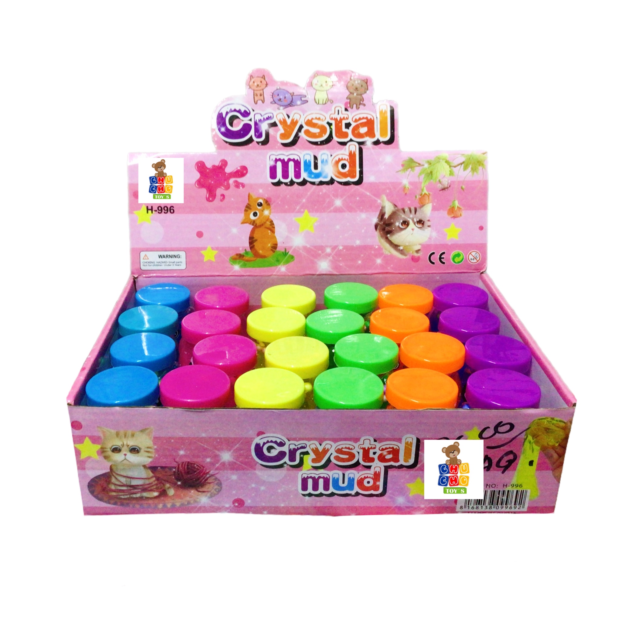 Slime Gatitos Moco Gorila Brillos Caja Con 24pz