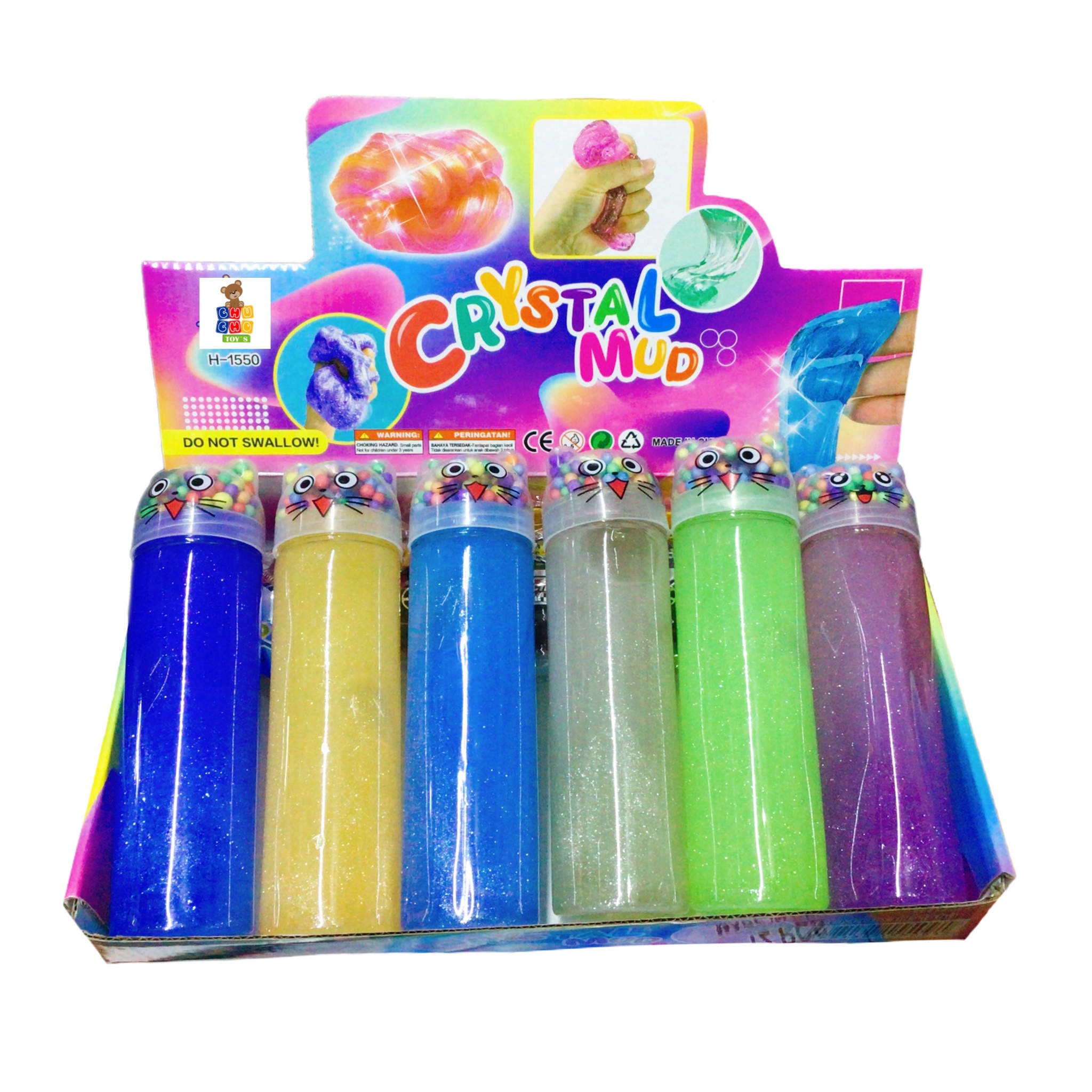 Slime Brilloso Osito Niñas Niños Regalos Juguetes Caja 6pz