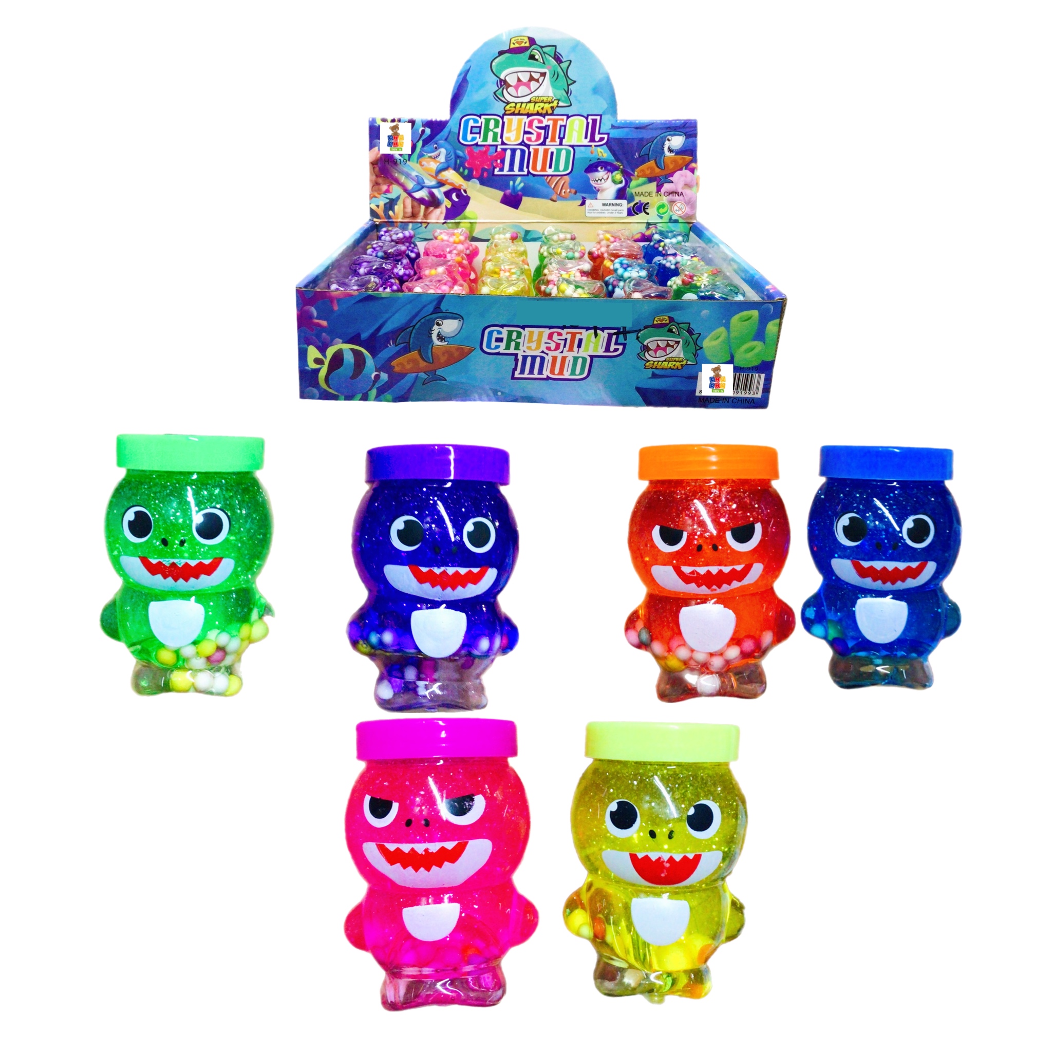 Slime Baby Tiburon Moco Gorila Brillos Caja Con 24pz