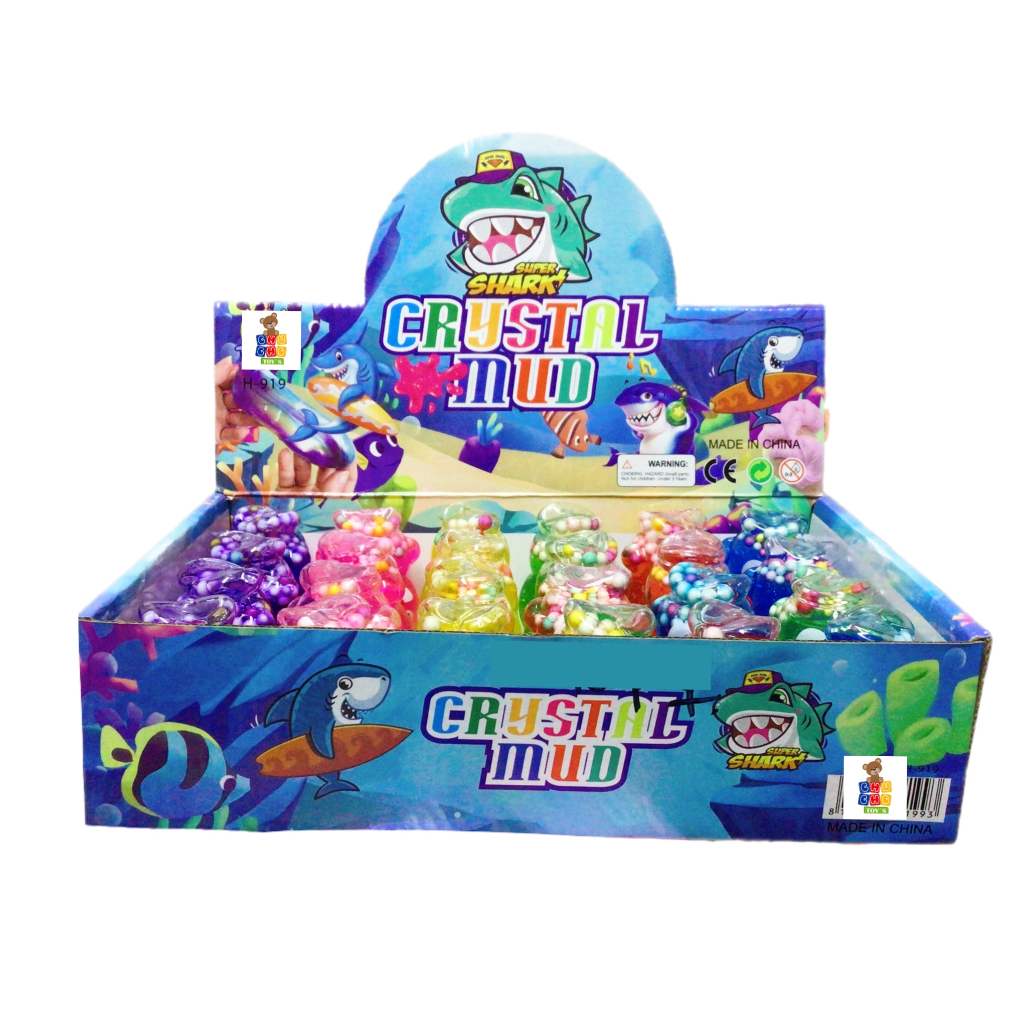 Slime Baby Tiburon Moco Gorila Brillos Caja Con 24pz