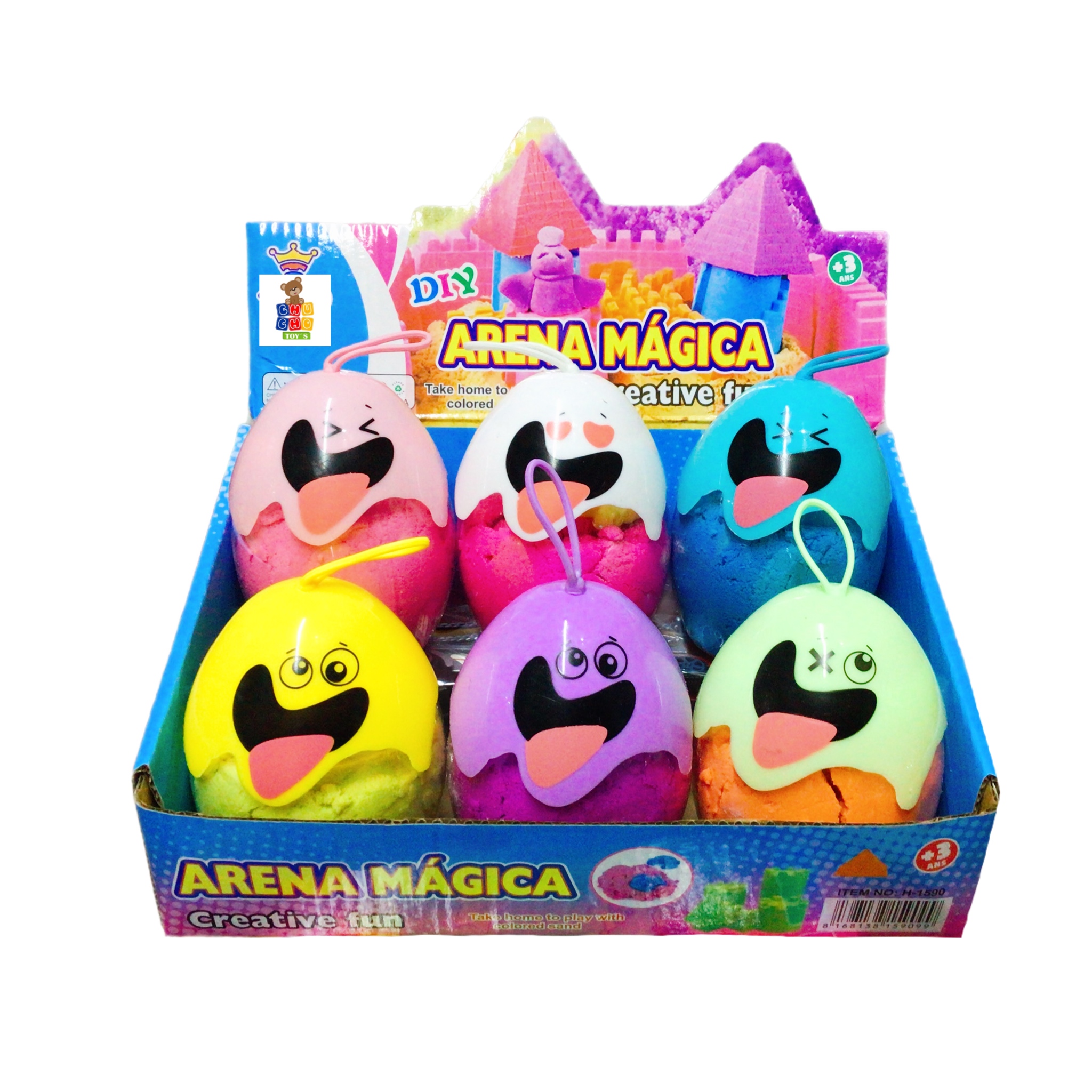 Set Arena Mágica Moldeable Kinetica Didáctico Niños 6pz