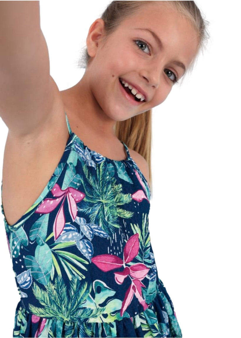 Vestido estampado con detalle cut out para chica marca Mayoral