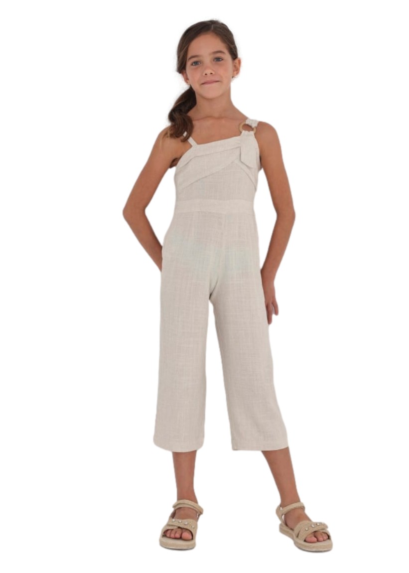 Mono largo asimétrico con lino para chica marca Mayoral 