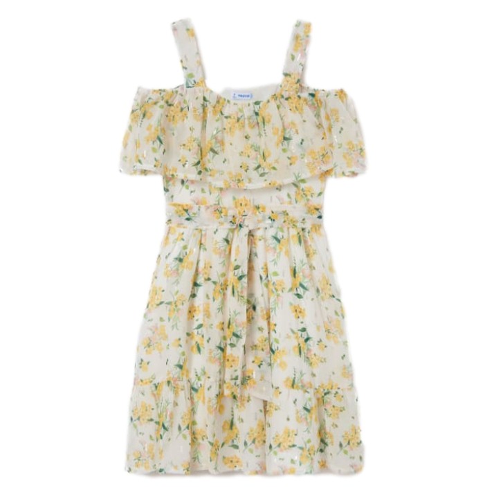 Vestido con estampado floral de gasa para chica marca Mayoral