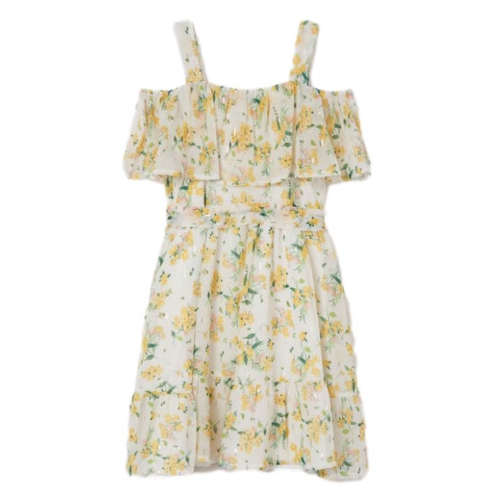 Vestido con estampado floral de gasa para chica marca Mayoral