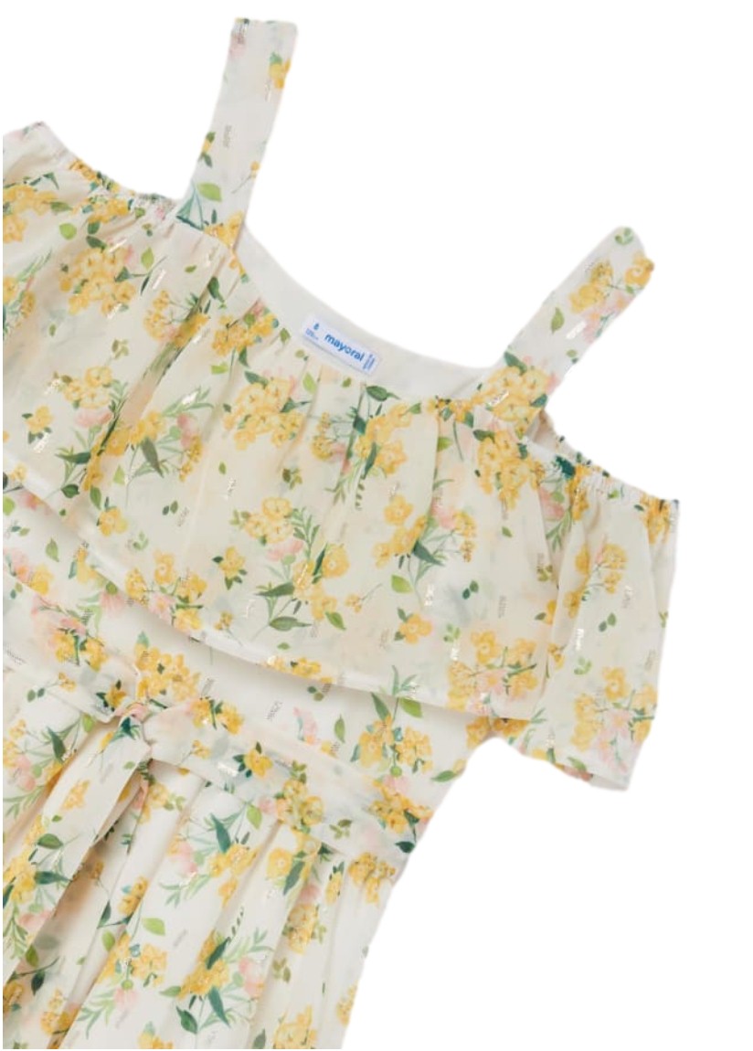 Vestido con estampado floral de gasa para chica marca Mayoral