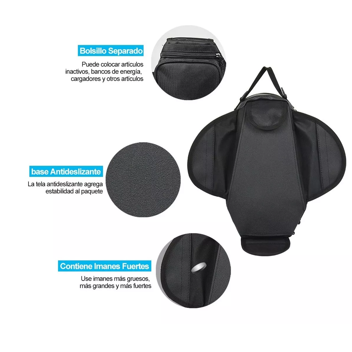 Bolsa De Depósito Mochila Para Moto Con Imanes Tanque Bolsa