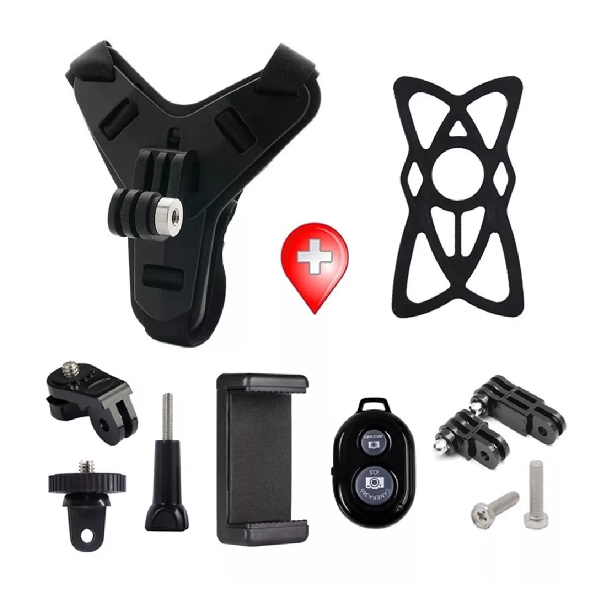 Base Soporte Casco Para Celular Motocicleta +control Remoto