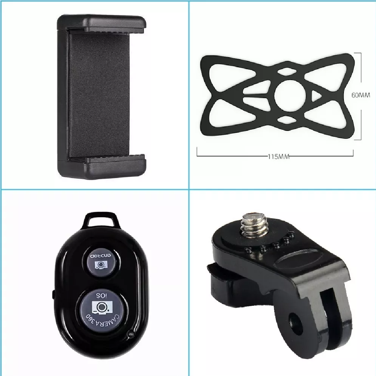 Base Soporte Casco Para Celular Motocicleta +control Remoto