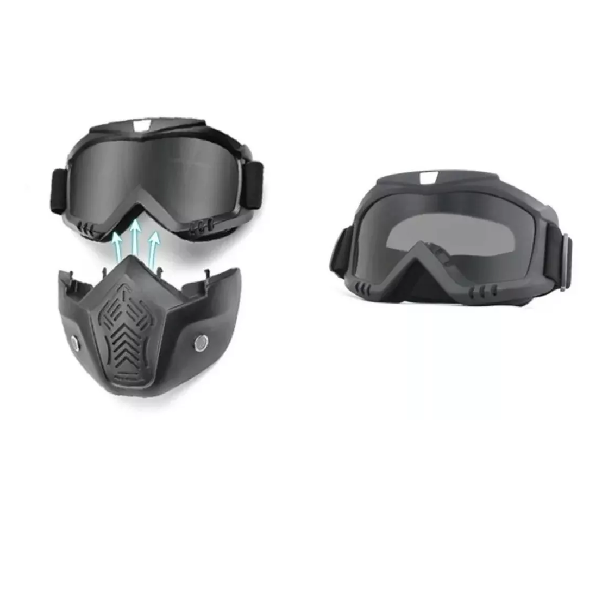 Mascara Y Goggles Tornasol Gotcha, Motociclismo, Skate, Azul