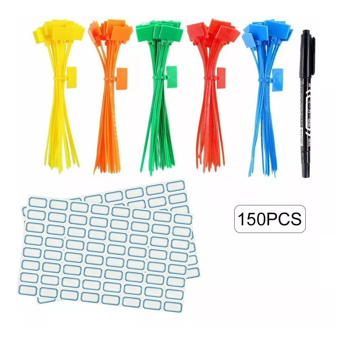 Set 150 Pcs Cable De Etiqueta Desechable Lazo Autoblocante