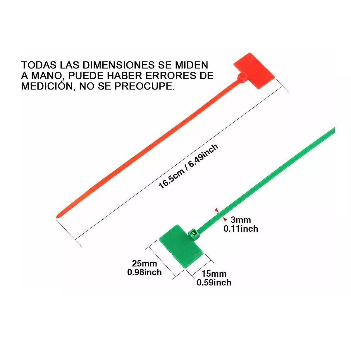 Set 150 Pcs Cable De Etiqueta Desechable Lazo Autoblocante