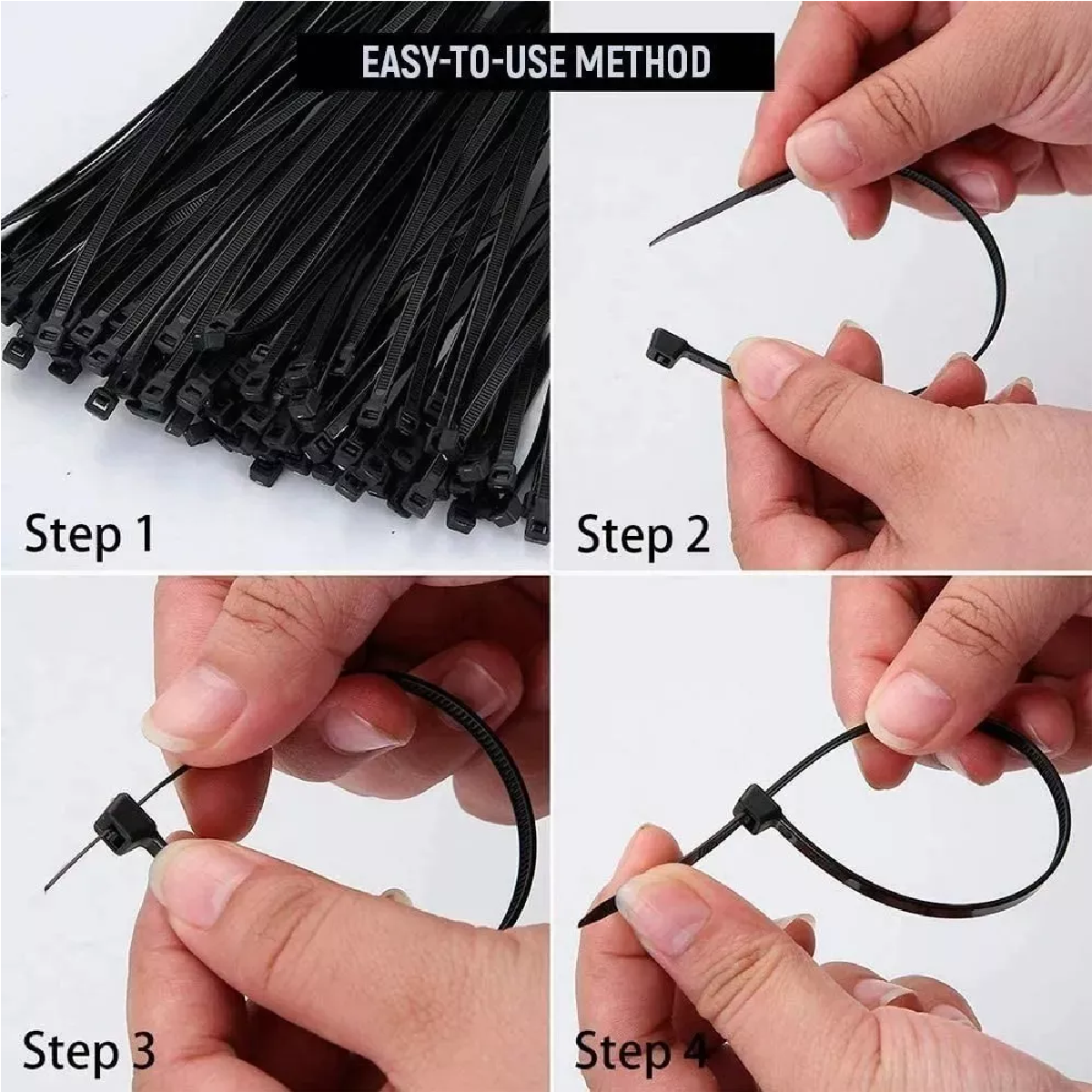 Kit Embalaje Cinchos Plasticos De Bridas Nailon 3mmx20cm,1000pcs