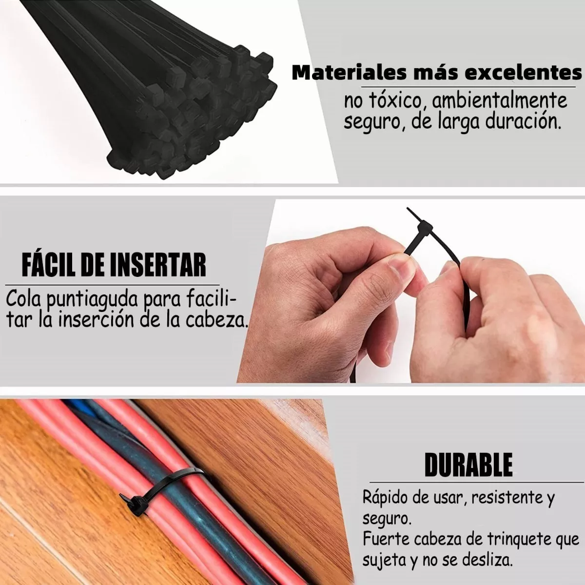 Kit Embalaje Cinchos Plasticos De Bridas Nailon 3mmx20cm,1000pcs
