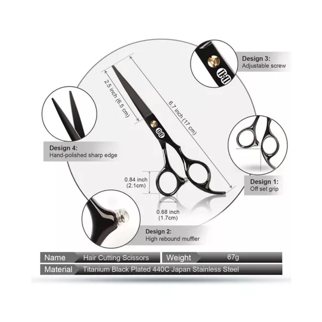 Tijeras Barbero Cabello Estilista Kit Cortadoras De Cabello