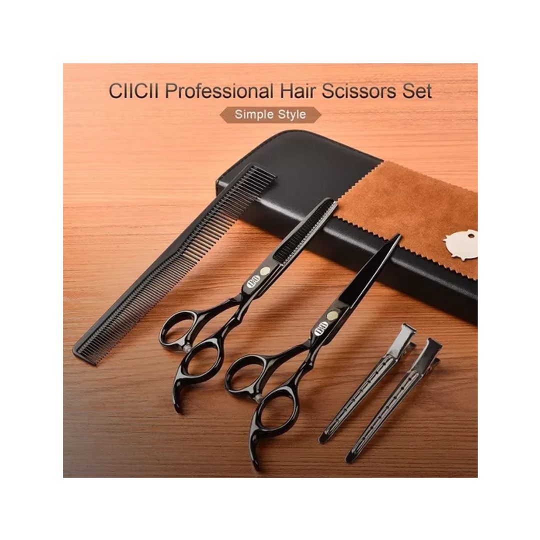 Tijeras Barbero Cabello Estilista Kit Cortadoras De Cabello