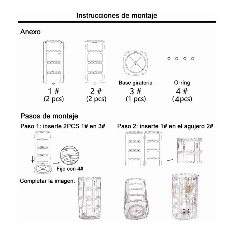 Exposidor Aretes Organizador/porta Pulsera Acrilico Joyero