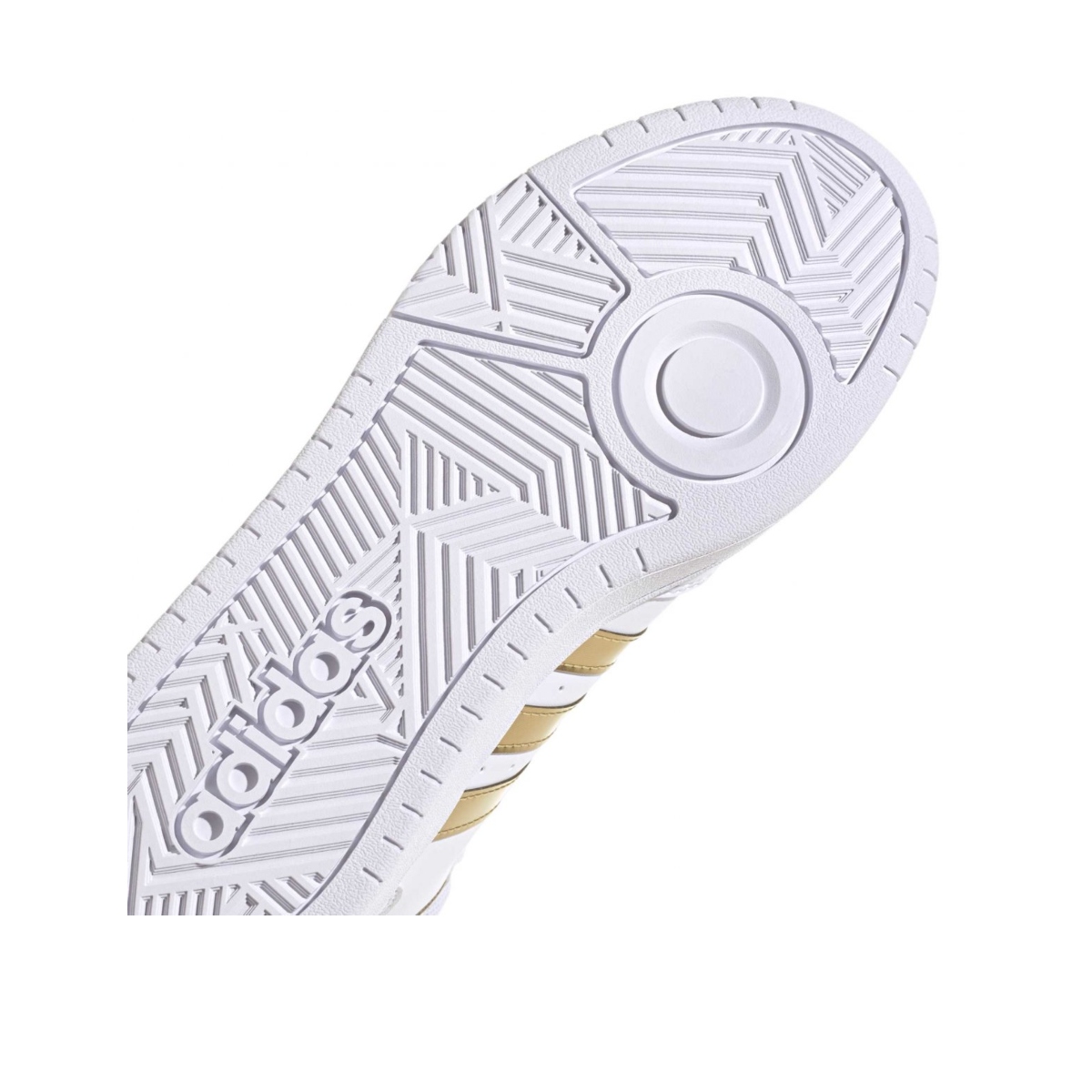 TENIS CASUAL ADIDAS HOOPS 3.0 MID HP7958 BLANCO/DORADO DE MUJER 