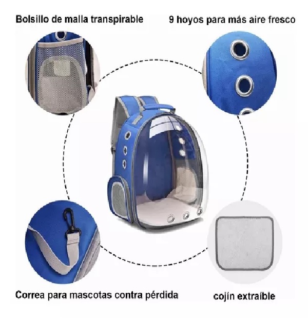 Backpack Domo Perro Chico Gato Mochila Bolsa Transportadora