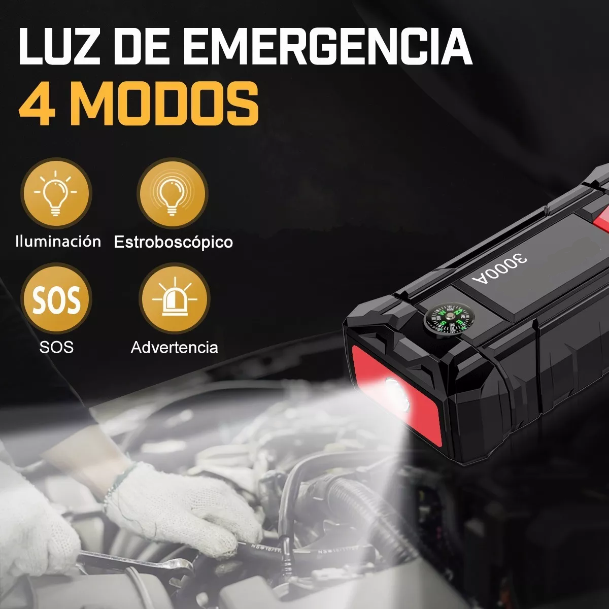 Arrancador De Batería De 3000a, 26800mah