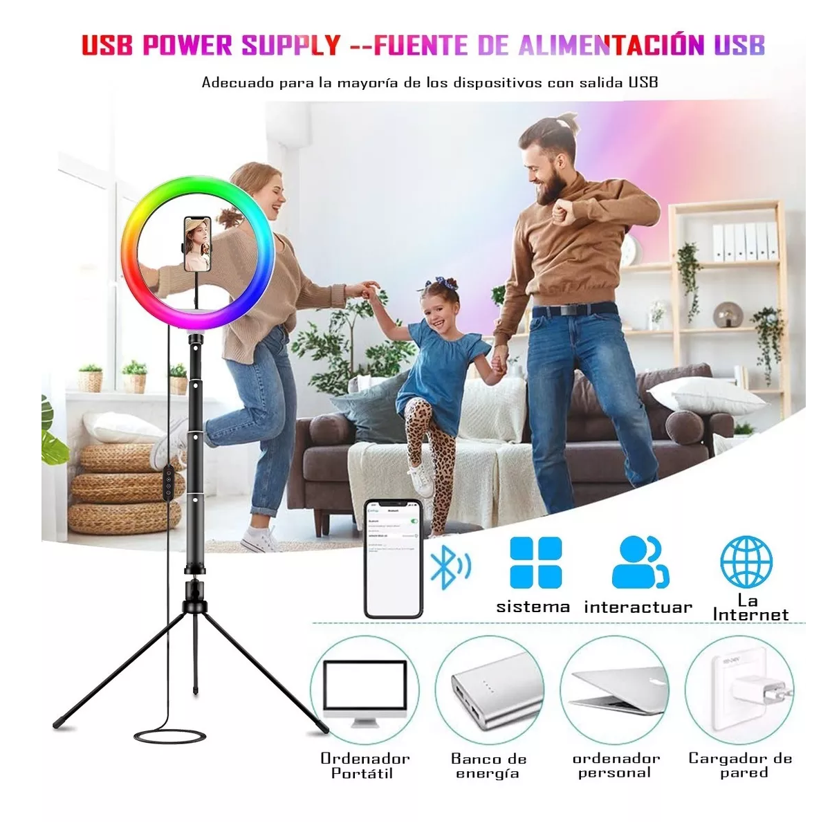 Aro De Luz Profesional Maquillaje Led Iluminacion Fotografia