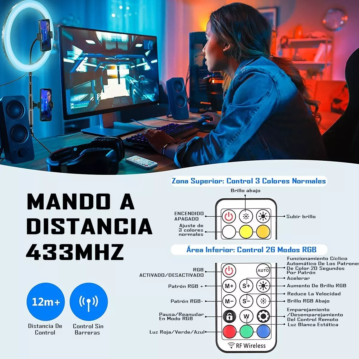 Aro De Luz Profesional Maquillaje Led Iluminacion Fotografia