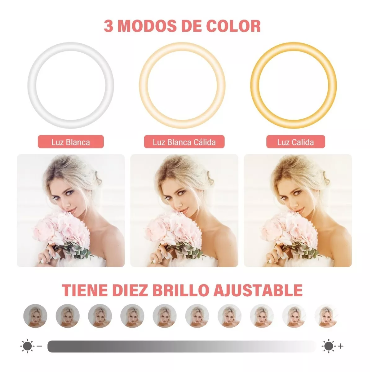 Aro De Luz Led De 10 Pulgadas Con Trípode Luz De Maquillaje