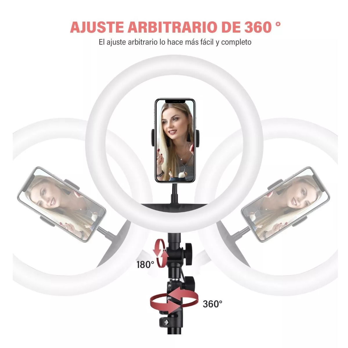 Aro De Luz Led De 10 Pulgadas Con Trípode Luz De Maquillaje