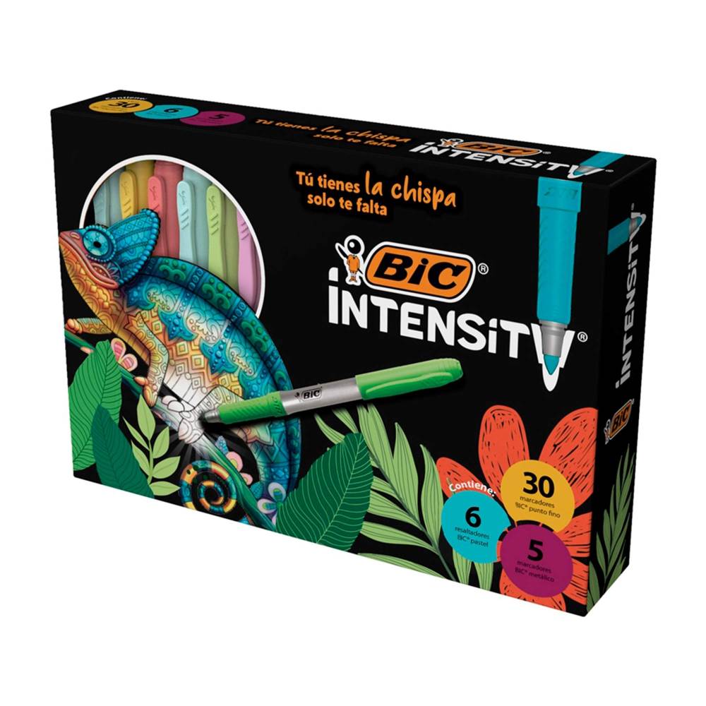 Marcadores Permanentes Bic Intensity 41 Piezas