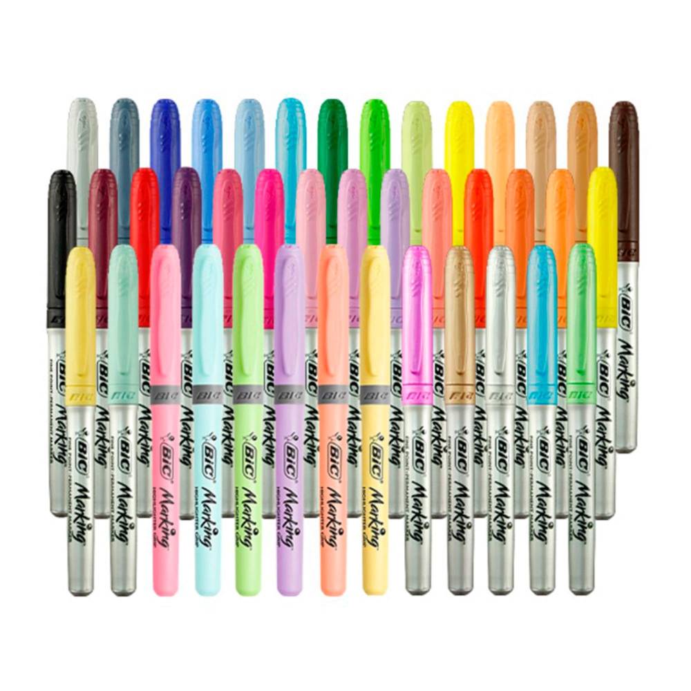 Marcadores Permanentes Bic Intensity 41 Piezas