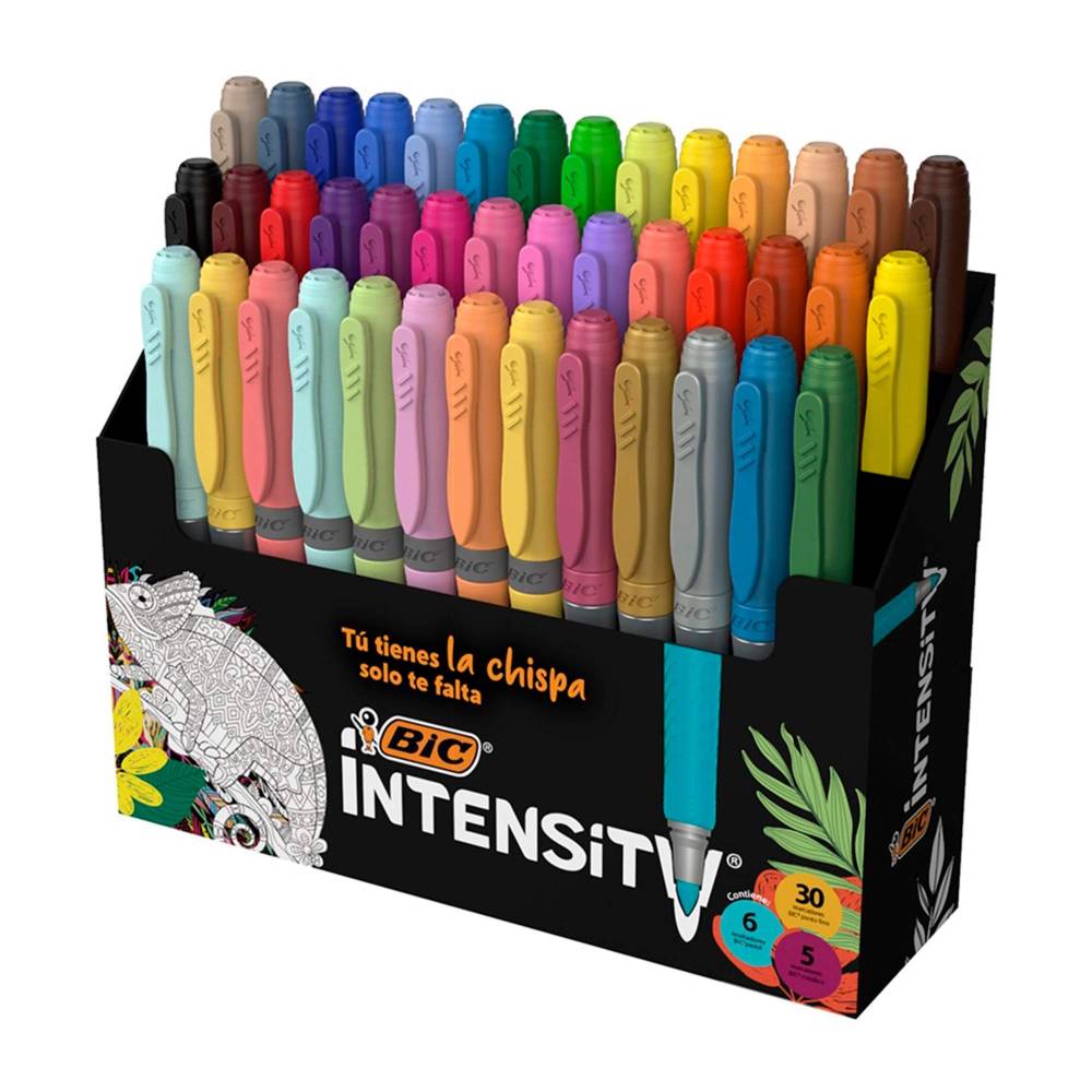 Marcadores Permanentes Bic Intensity 41 Piezas