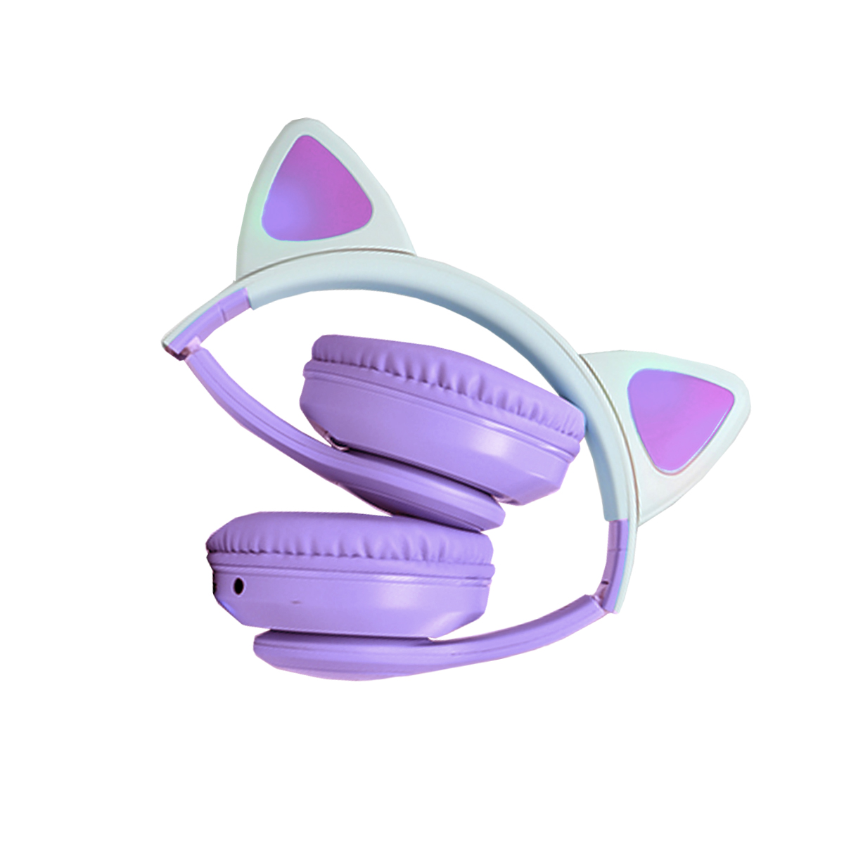 Audífonos Bluetooth con Orejitas de Gato Morado Link Bits BG-134M
