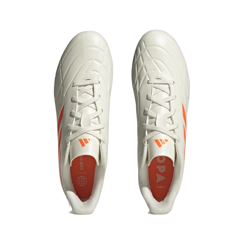 TENIS DE FUTBOL ADIDAS COPA PURE.4 FxG BLANCO-NARANJA DE HOMBRE GY9082