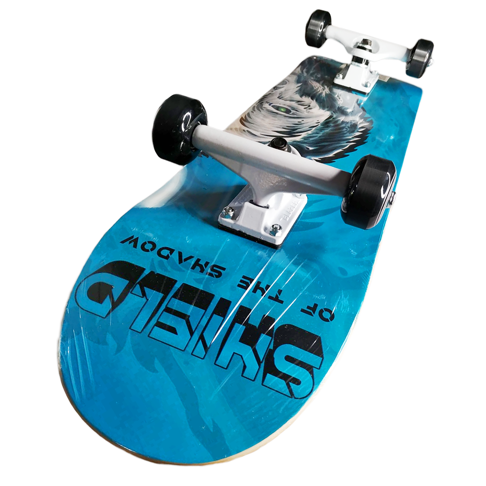 Patineta Skateboard con diseño de Lobo Azul