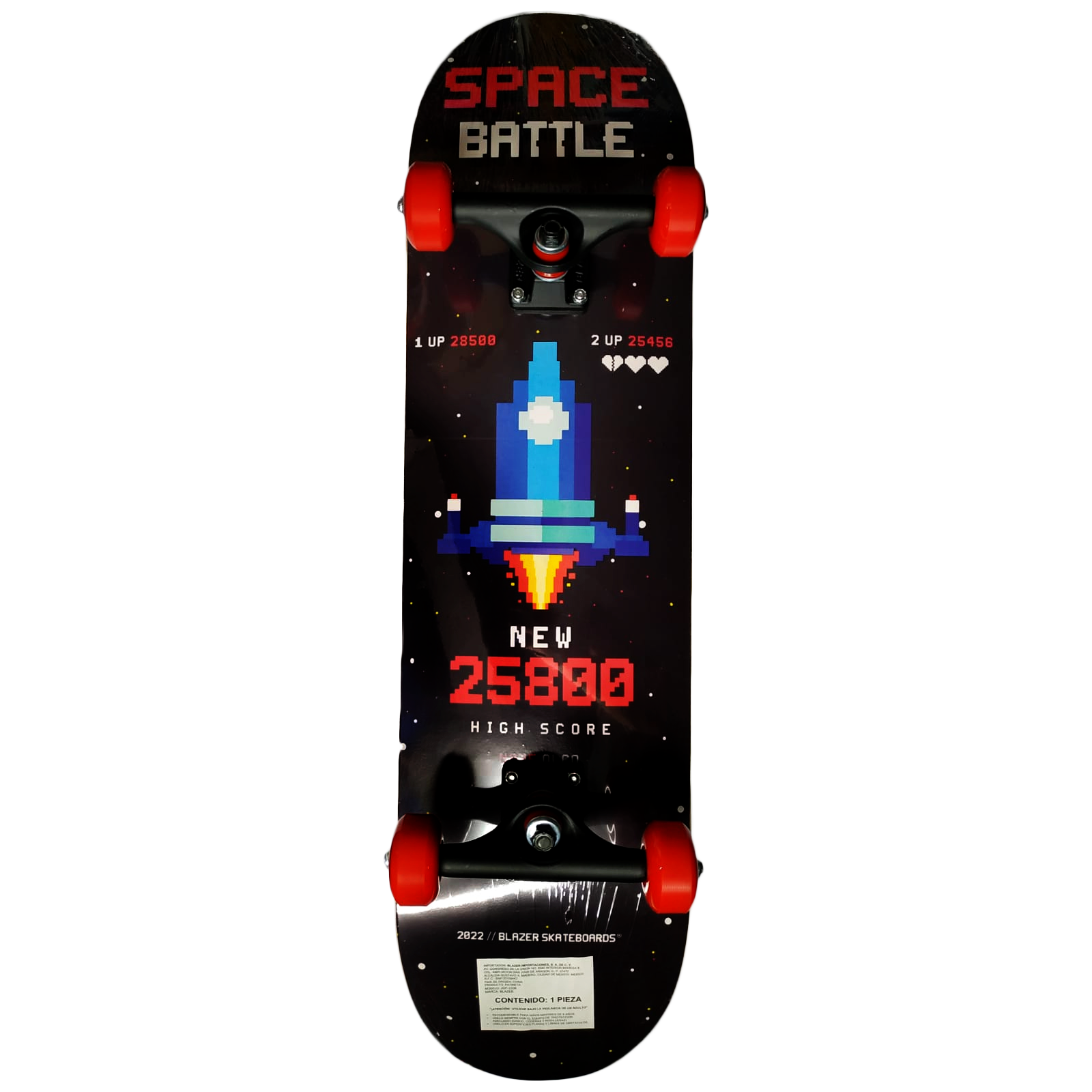 Patineta Skateboard con diseño de Arcade Retro