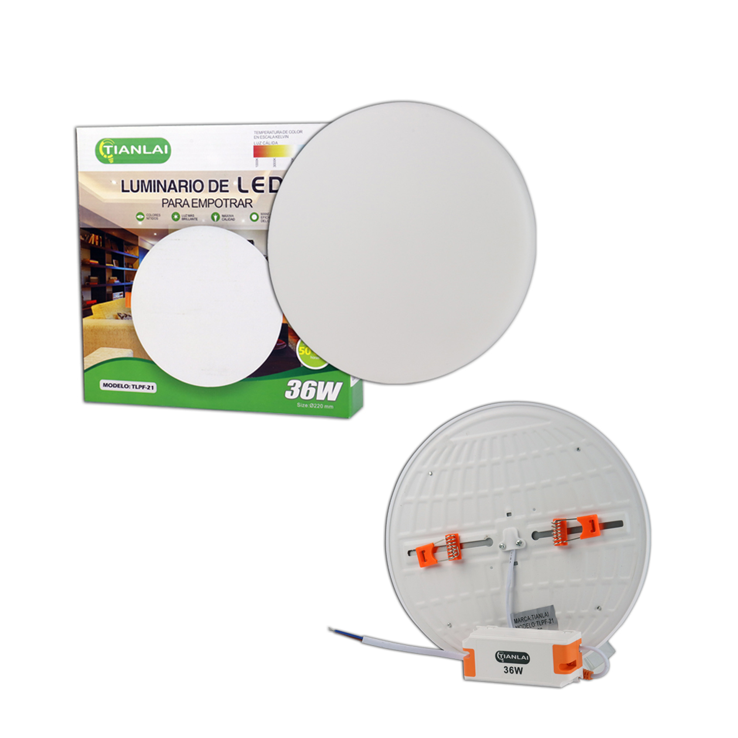 Luminario LED para Empotrar Tianlai S38W36