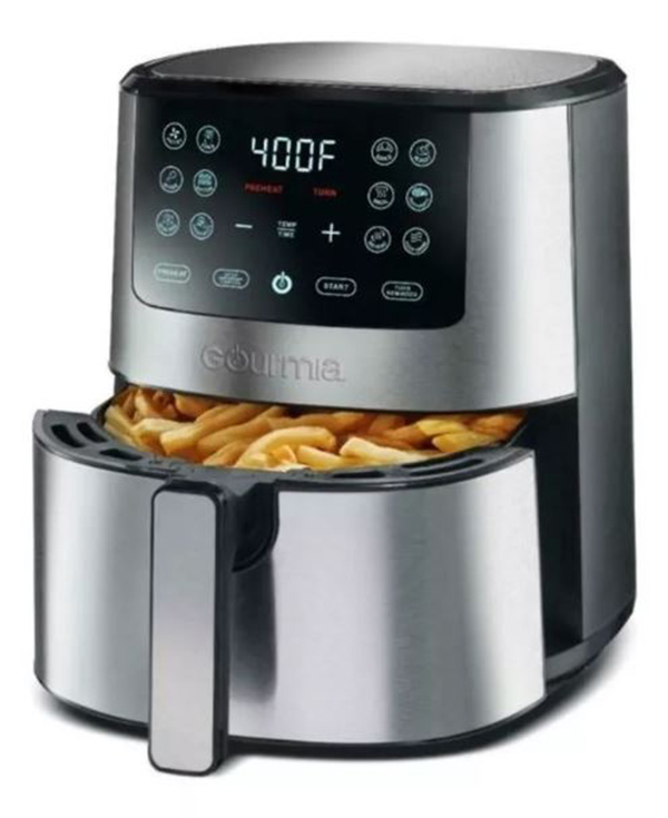 Freidora De Aire Digital Gourmia 3.78ltrs Acero Inoxidable