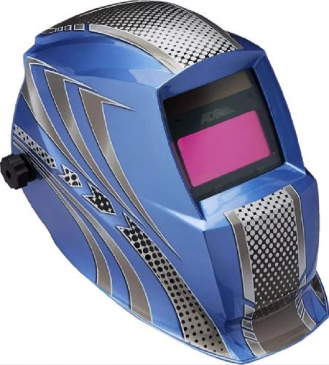 Careta electrónica soldar automática azul