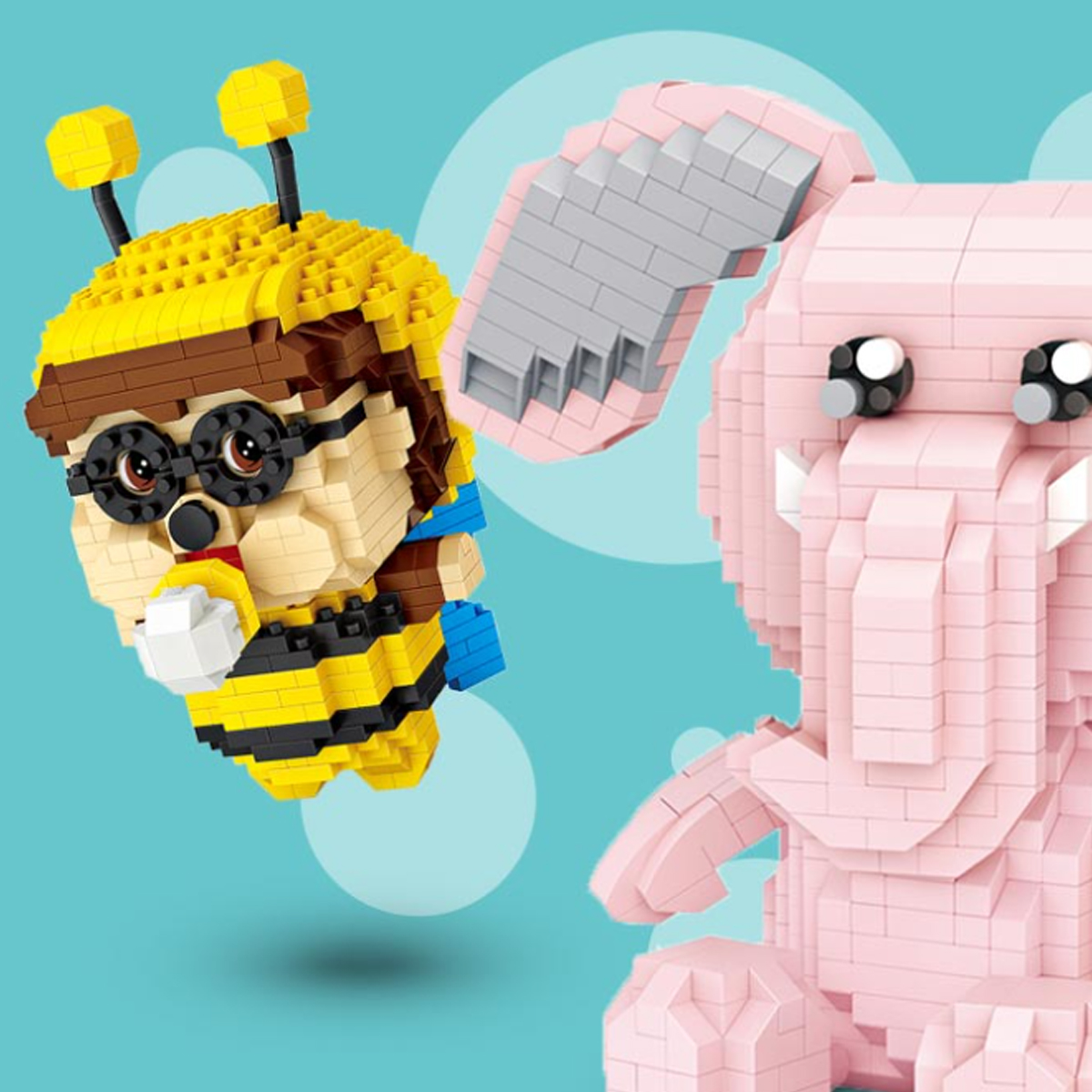 Mini Bloques De Construcción Diseño Abeja Loz Animales