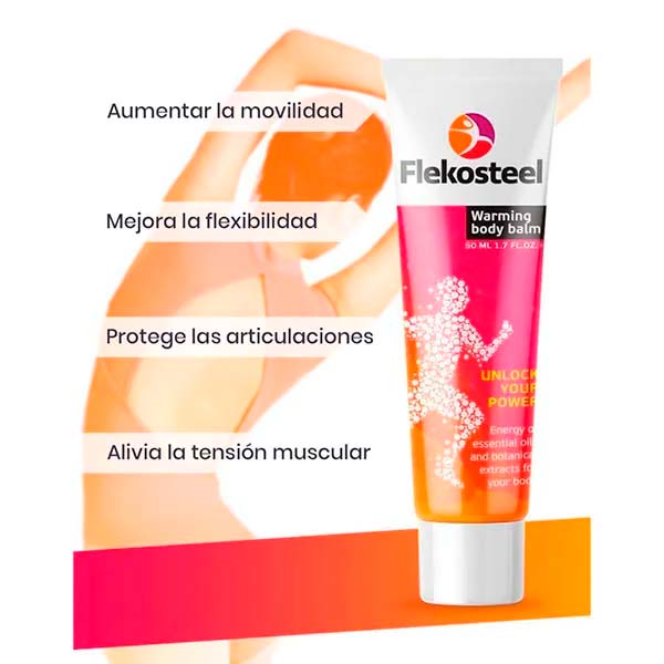 Flekosteel Bálsamo Corporal de Calentamiento de 50 ml - Pomada Antiinflamatoria