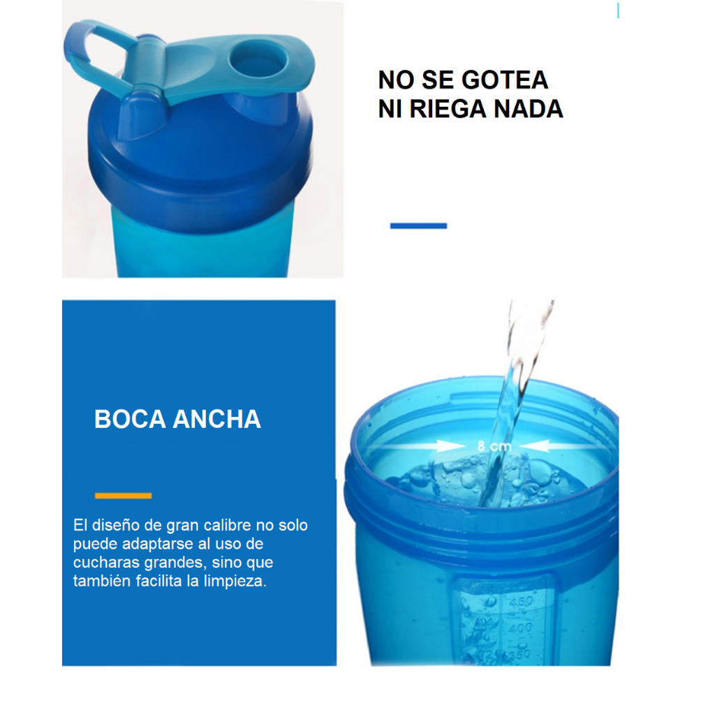 Shaker Vaso Mezclador Para Proteína Licuado Bottle Gym Ocean Shake