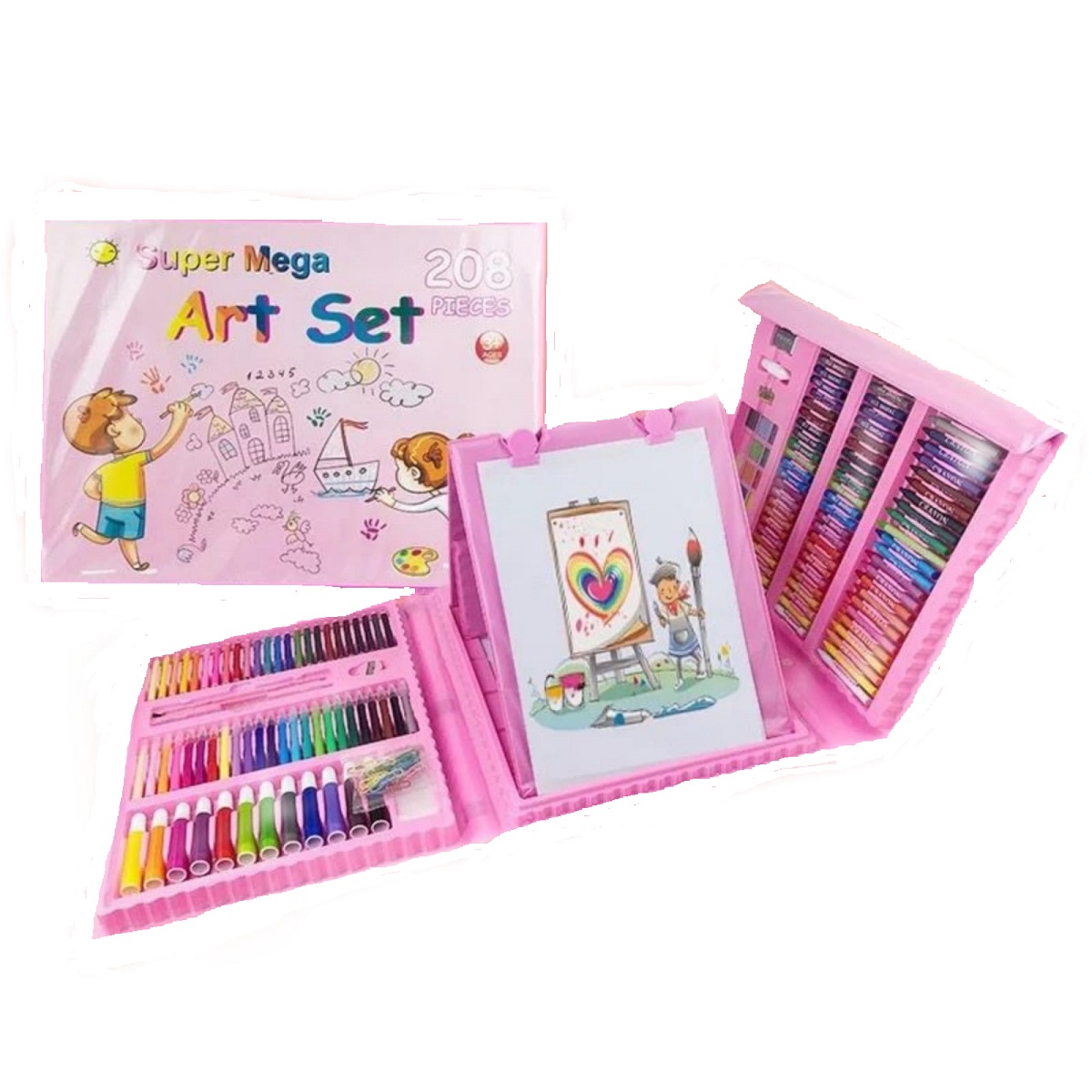 KIT PREMIUM DE ARTE con 208 piezas pinturas para niño