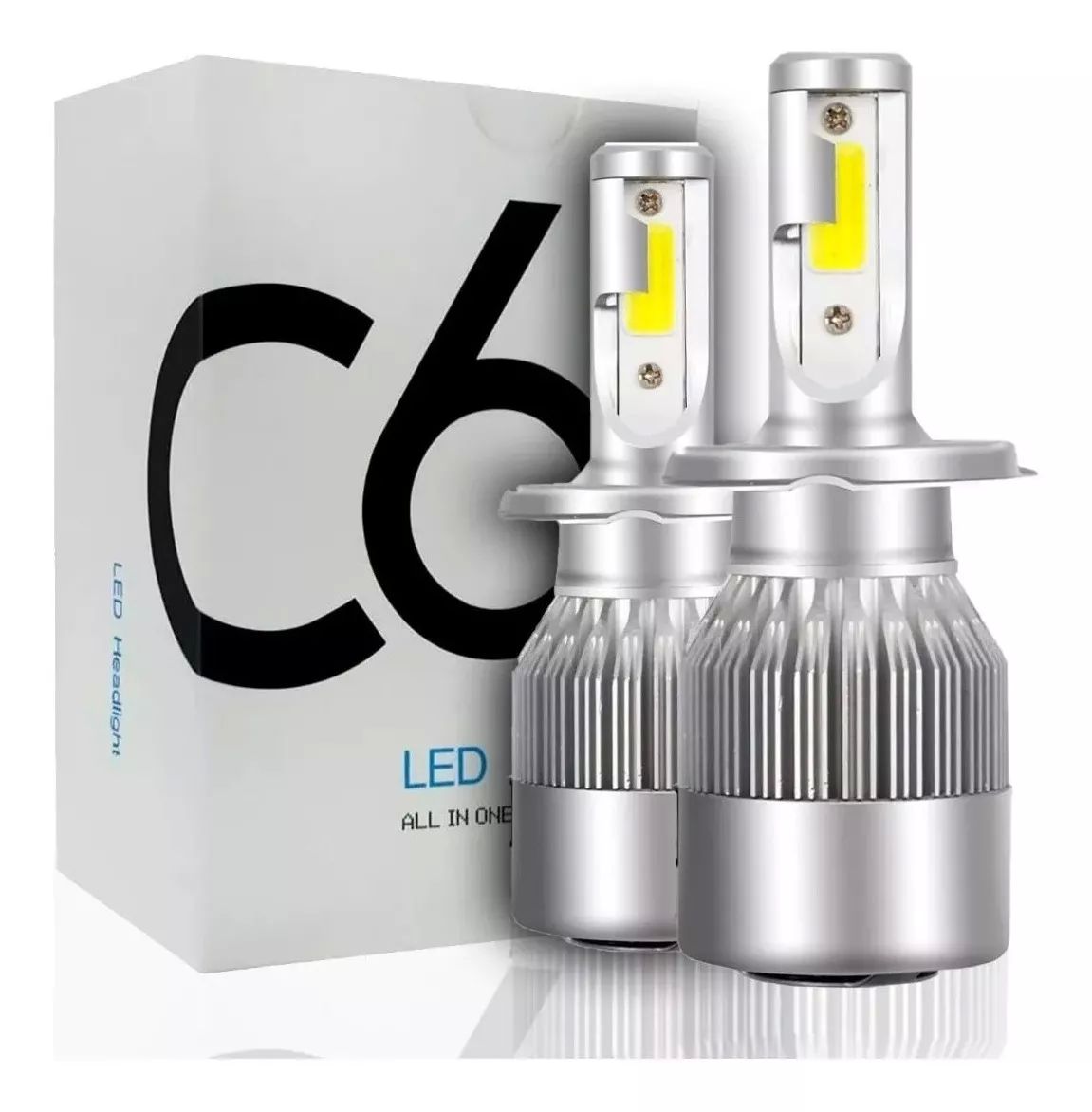 20 Focos Led H4 Faros Delanteros De 2 Lados Rayo C6 
