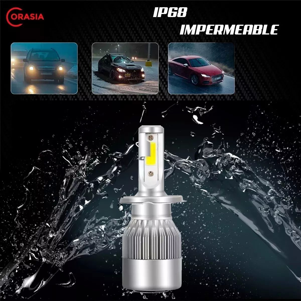 20 Focos Led H4 Faros Delanteros De 2 Lados Rayo C6 