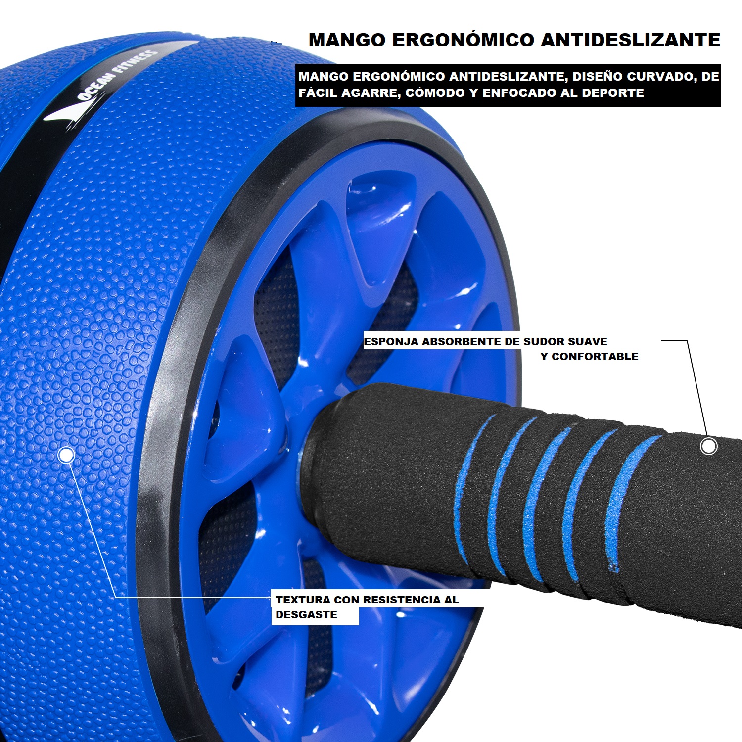 Rueda Rodillo Para Abdominales Ocean Fitness Abs Abdominal Wheel Ocean Abs