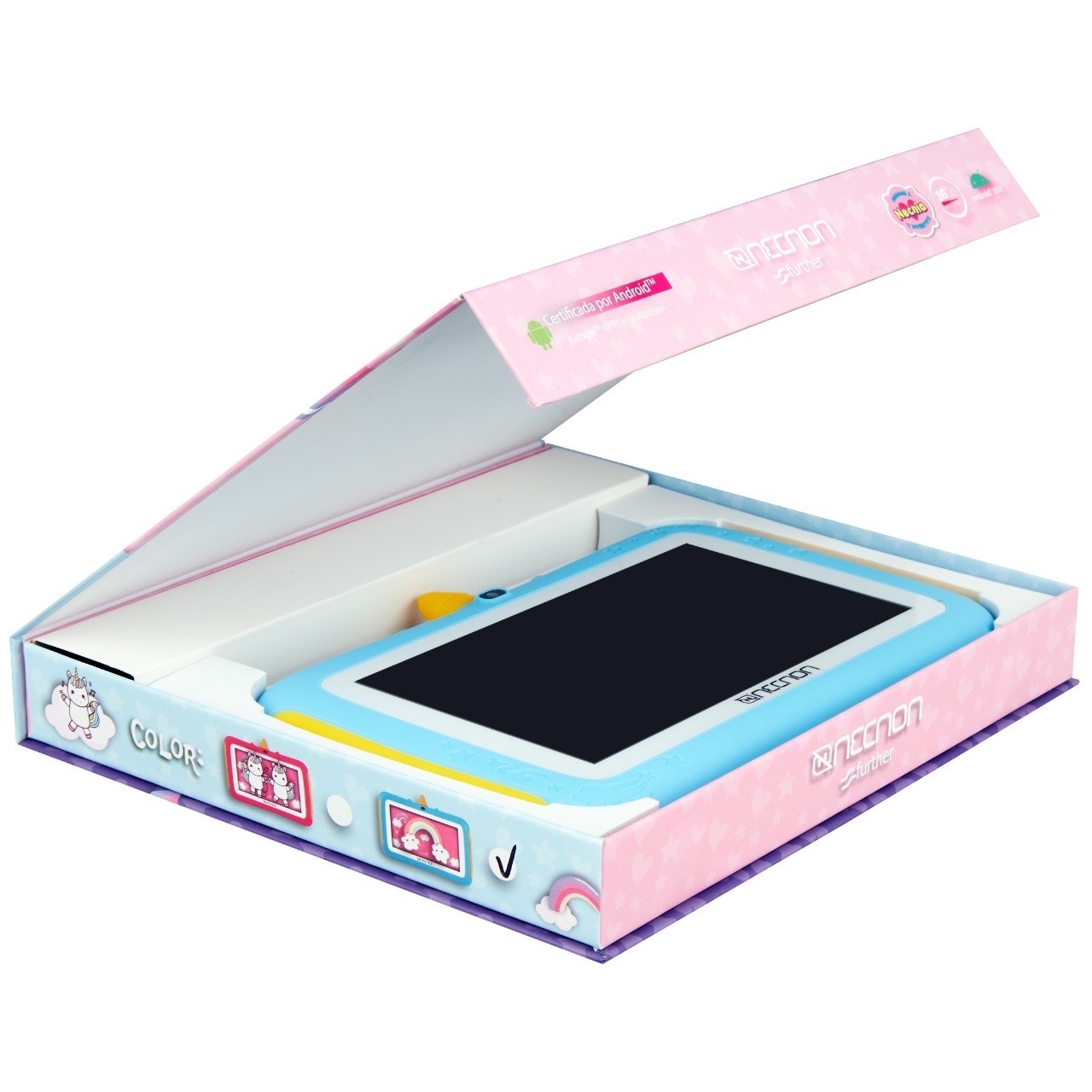 TABLET 7" KIDS UNICORNIO CELESTE 2GB/16GB CERTIFICADA NECNON
